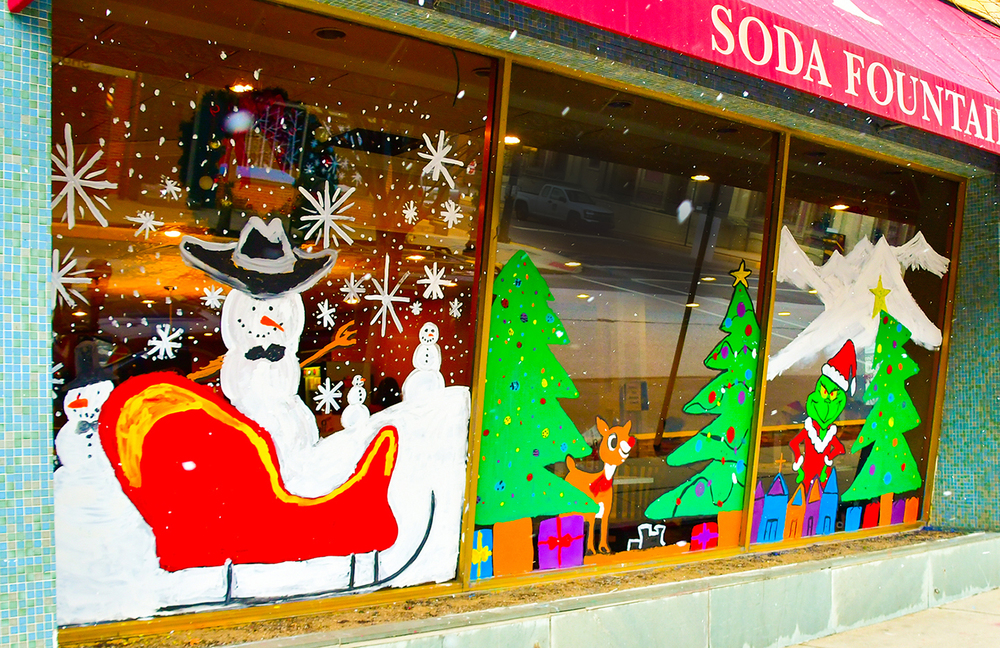 holiday window art