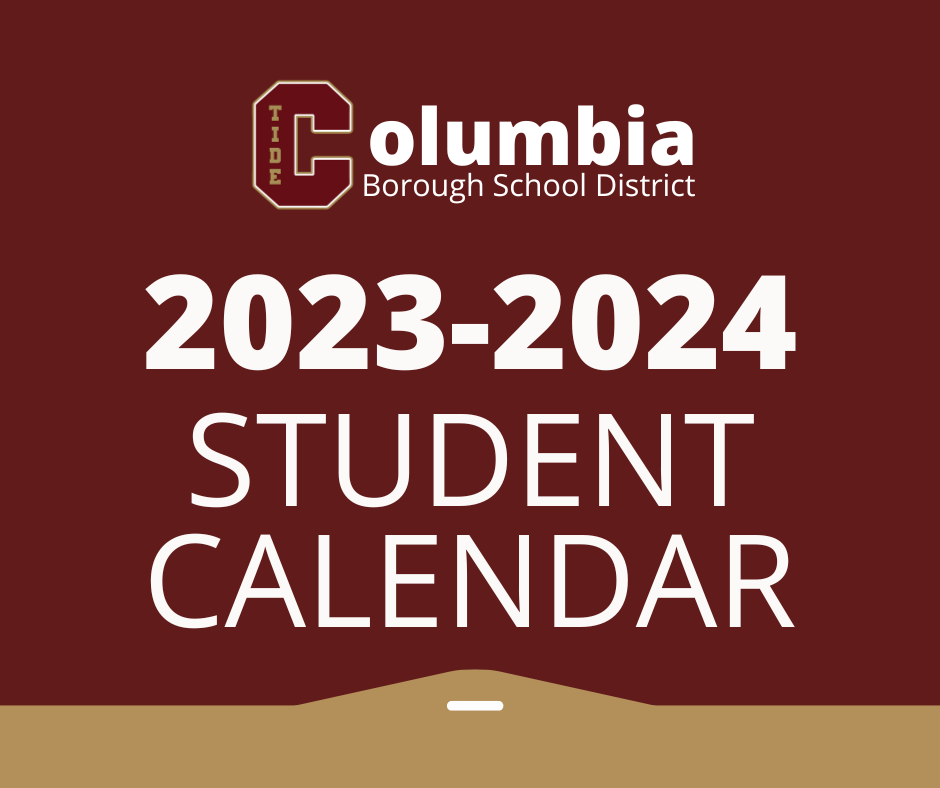 Columbia Borough School District Logo 2023-2024 Student Calendar