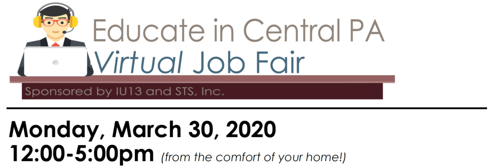 Educate in Central Pa; Virtual Job Fair