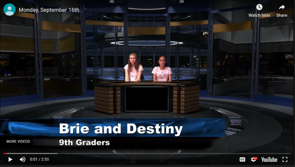 Morning Announcements by Brie and Destiny