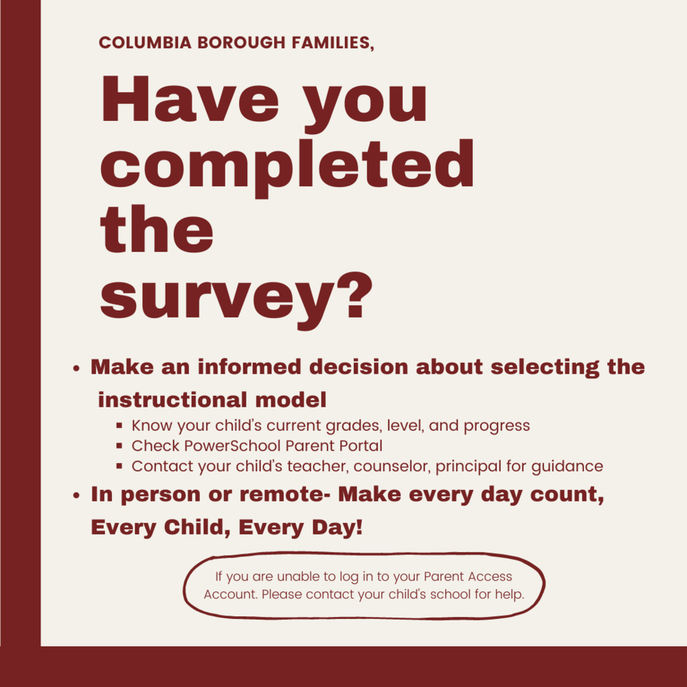 Return to Full Time In Person Instruction Survey