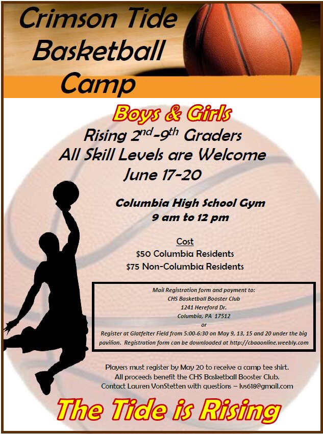 CHS Basketball Booster Club Youth Basketball Camp Information 
