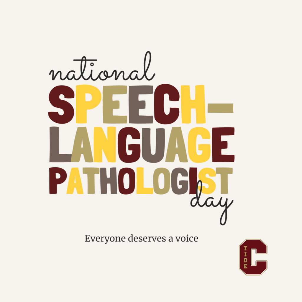 national speech-language pathologist day everyone deserves a voice with c tide logo